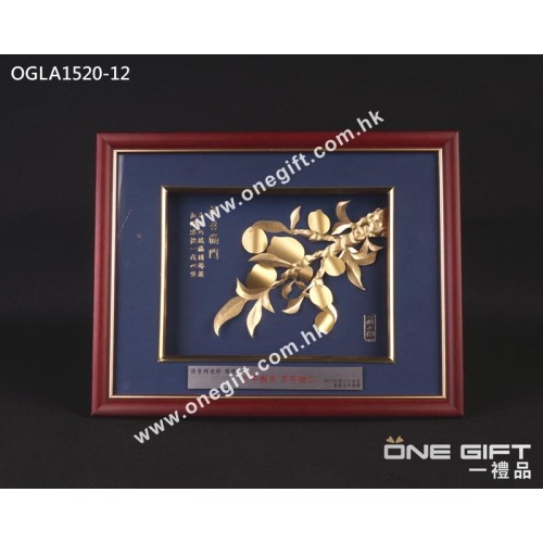 OGLA1520-12 立體24K金箔 "桃李滿門" 掛畫 OGLA1520-12 立體24K金箔 "桃李滿門" 掛畫