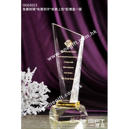 OG03023 不規則水紋倒三角形水晶座 OG03023 不規則水紋倒三角形水晶座