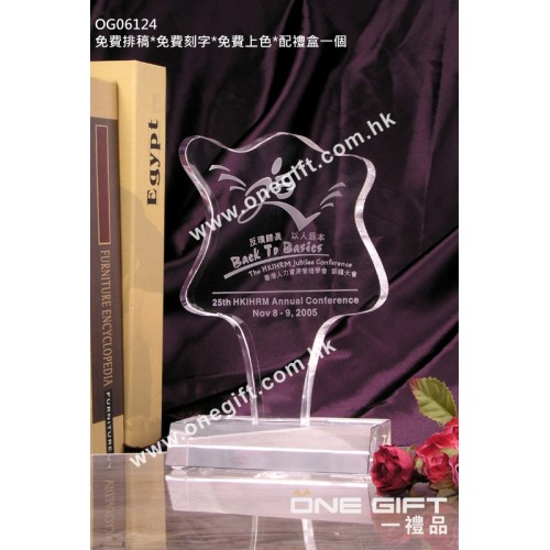 OG06124 全透明紀念水晶座 OG06124 全透明紀念水晶座