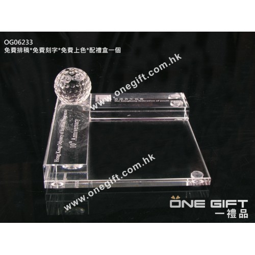 OG06233 全透明水晶卡片座 OG06233 全透明水晶卡片座