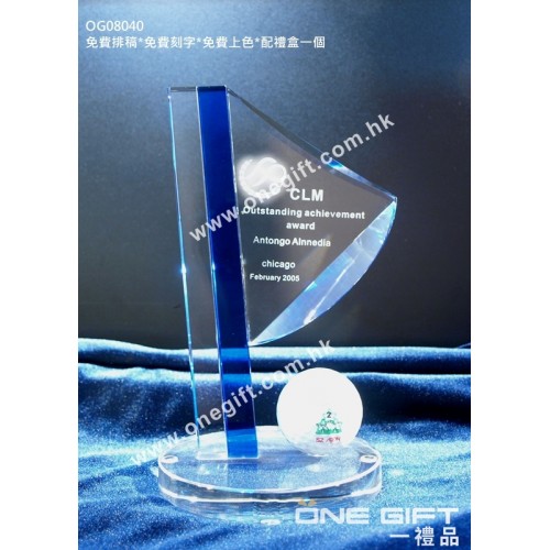 OG08040 高爾夫球水晶座 OG08040 高爾夫球水晶座