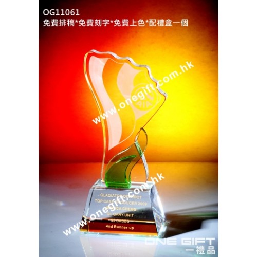 OG11061 腳板形紀念水晶座 OG11061 腳板形紀念水晶座
