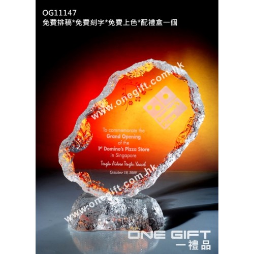 OG11147 全透明壓形冰山紀念水晶座 OG11147 全透明壓形冰山紀念水晶座